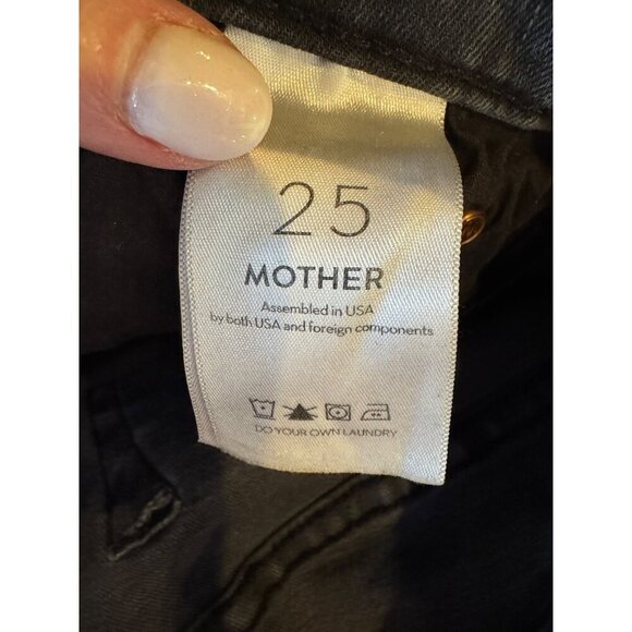 Mother Jeans Women 25 Washed Black Gray Mid Rise‎ Dazzler Lighting Up Lanterns - Picture 11 of 13